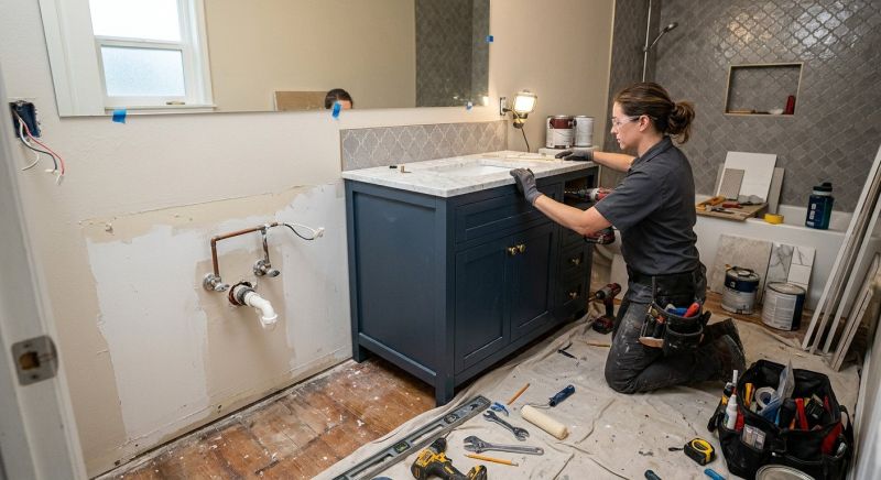 Vanity Cabinet Installation in Cincinnati, OH